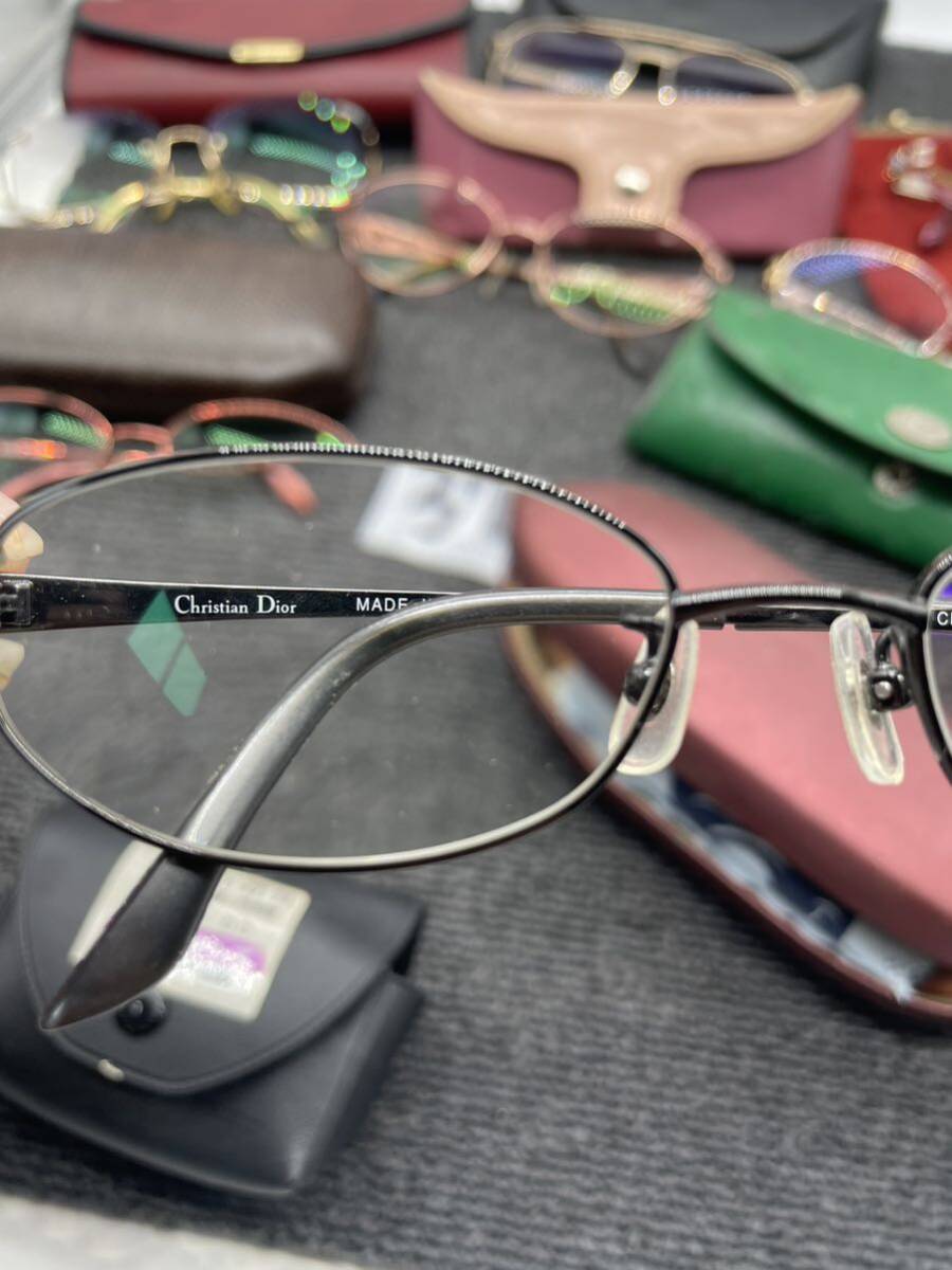 眼鏡 メガネ サングラス フレーム CERRUTI Dior HOYA F-Titanium Saiyeux Christian Dior 老眼鏡 ファッション小物 服飾品 当時物 u3722の画像10