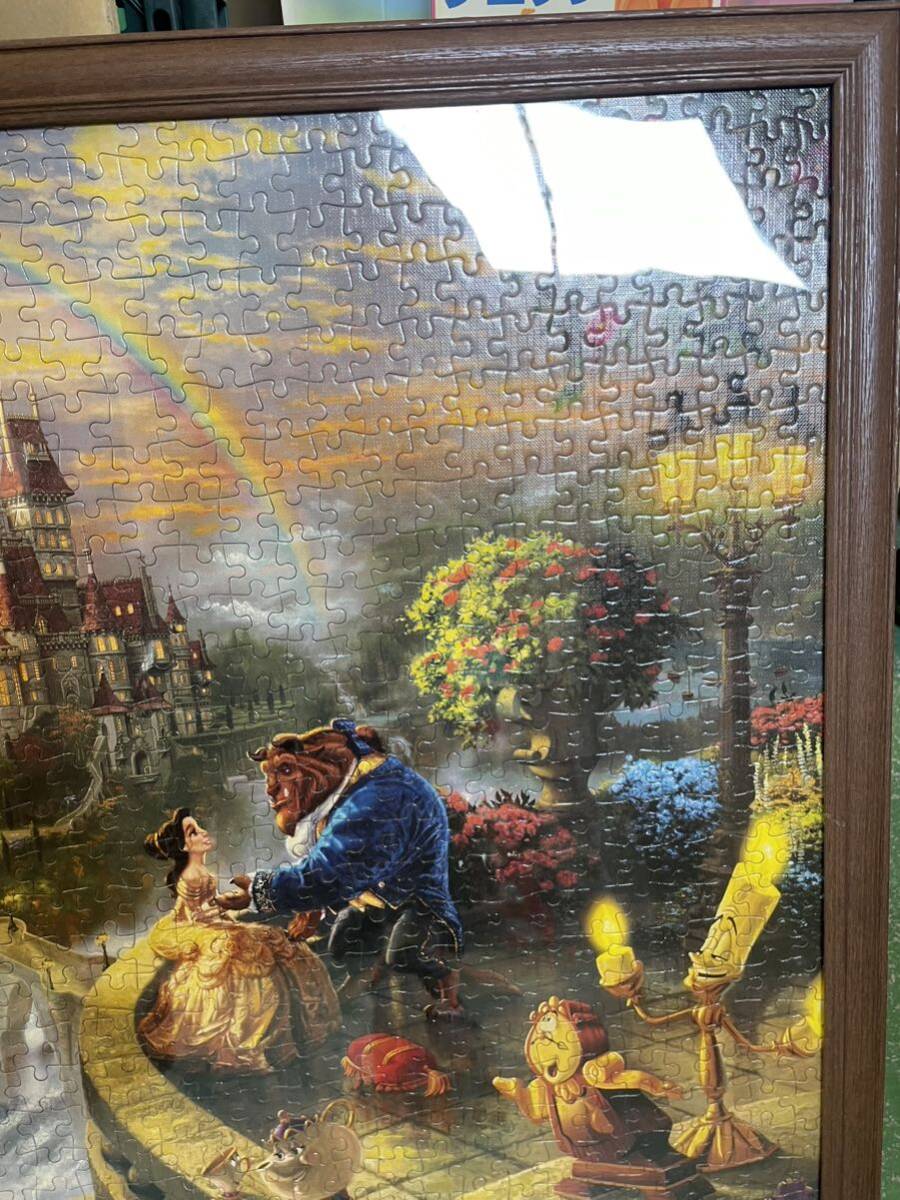 インテリア ディズニー 美女と野獣 パズル アート 趣味 1000ピース puzzle 額装 飾り物 インテリア雑貨 Disney 当時物 u3857_画像6
