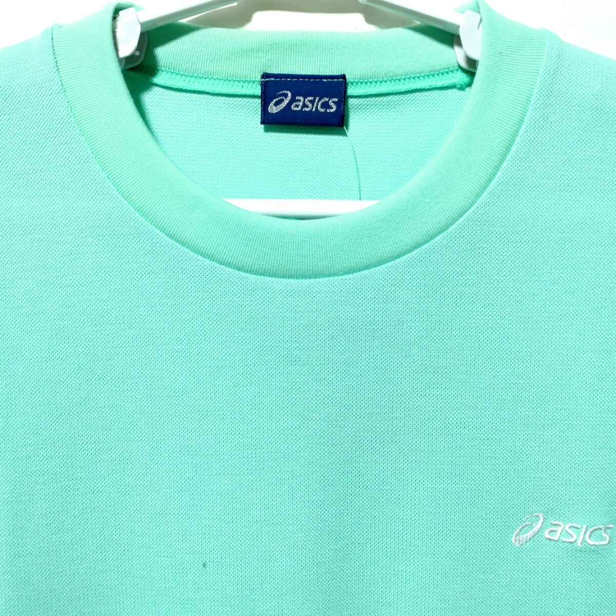 特価/未使用【サイズ=2XO(4L)JASPO】ASICS/アシックス/ワンポイント/メンズ/半袖/カノコ/Tシャツ/胸囲=105～111cm/mint.green