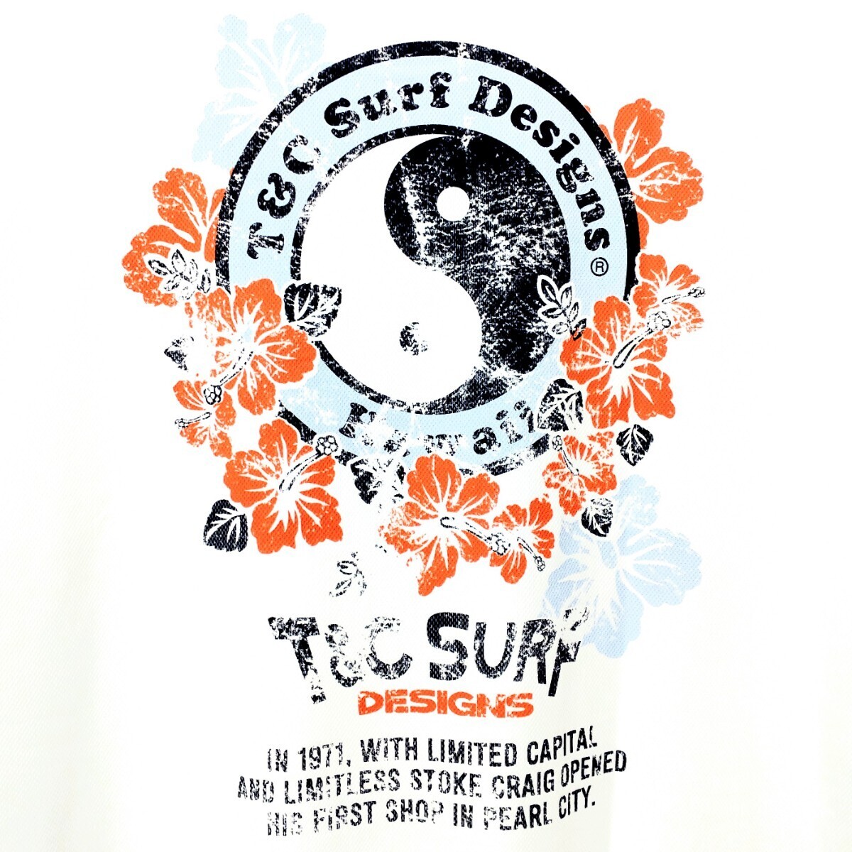 特価/未使用【サイズ=5L(4XL)】T&C surf Designs Hawaii/タウン&カントリー/メンズ/半袖/ドライTシャツ/吸汗速乾/胸囲=116～124cm/white_画像2