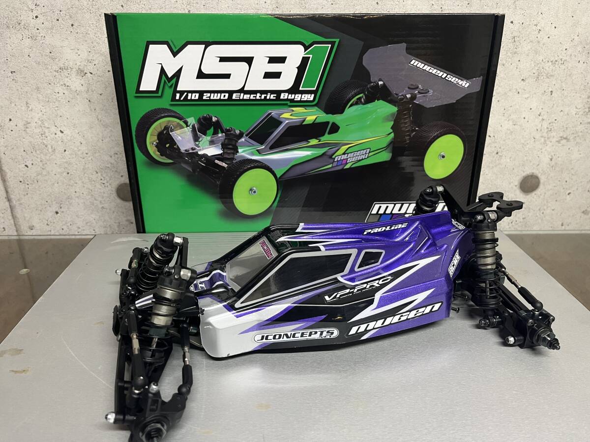 無限精機 1/10 2WDレーシングバギー MSB1 中古シャーシ_画像1