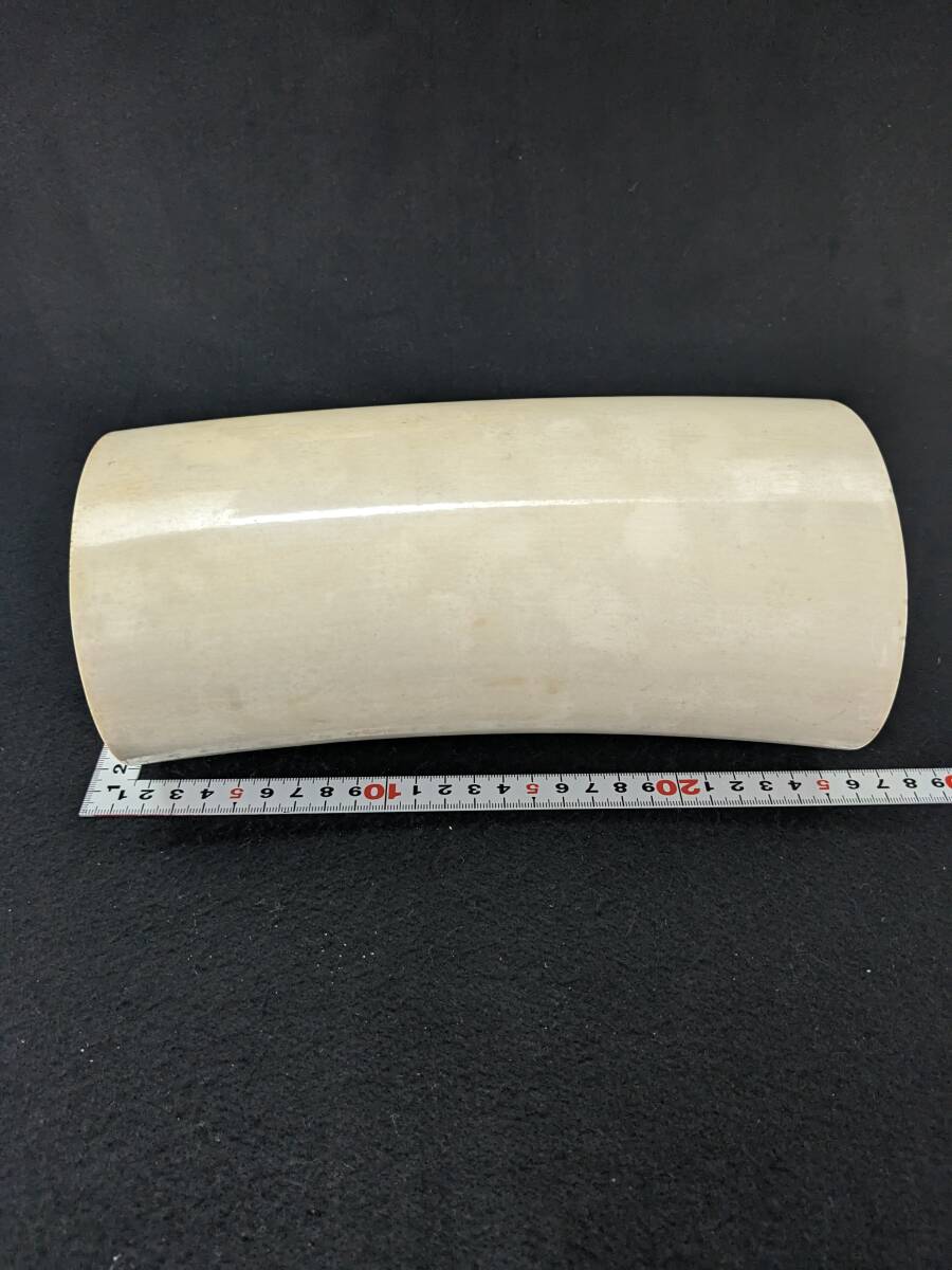 重量約1.32kg 象牙風 彫刻素材 天然素材 筆筒材 白材芯料　（37-4）_画像2