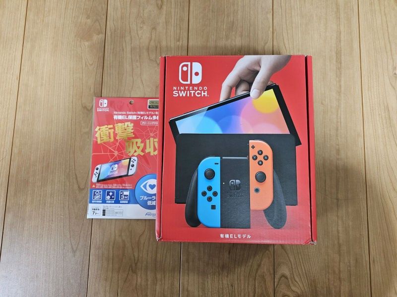 [フィルム付・新品] Nintendo Switch 有機ELモデル ネオンブルー ネオンレッド