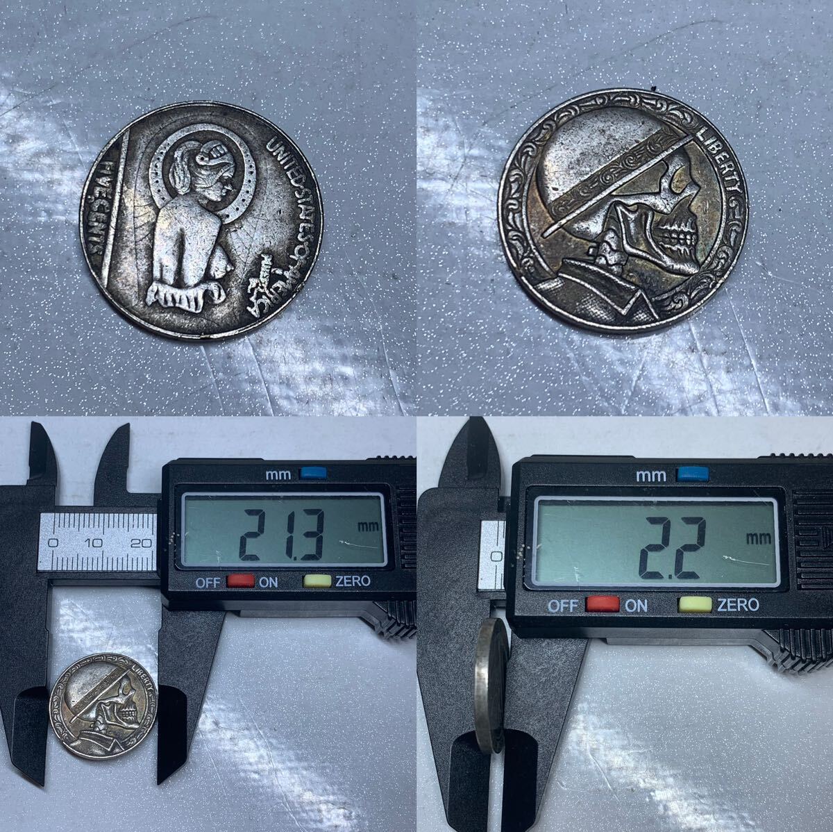 WX1463ミニ流浪幣8枚セット 髑髏 ルンペン イラン 米騎士 入手困難 在庫限り 外国硬貨 貿易銀 海外古銭 コレクションコイン 貨幣 重さ約4g_画像5