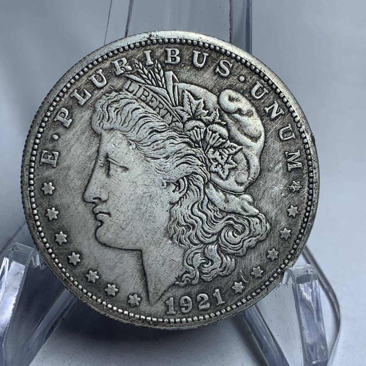 WX1468アメリカ記念メダル モルガン 1921年 鷹紋 入手困難 在庫限り 外国硬貨 貿易銀 海外古銭 コレクションコイン貨幣 重さ約23g_画像1