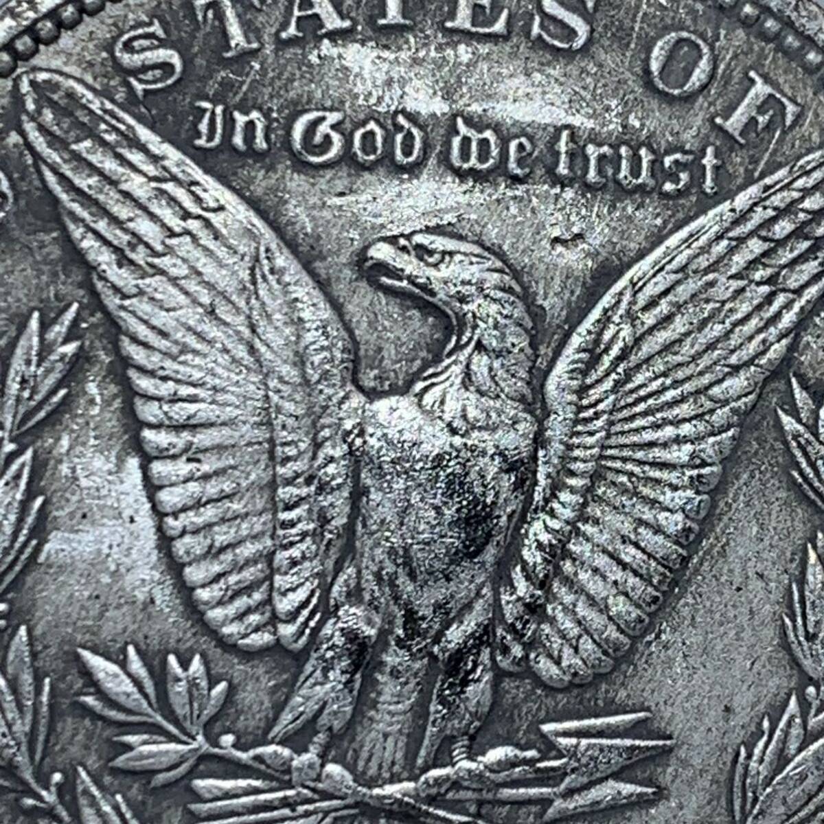 WX1468アメリカ記念メダル モルガン 1921年 鷹紋 入手困難 在庫限り 外国硬貨 貿易銀 海外古銭 コレクションコイン貨幣 重さ約23g_画像5