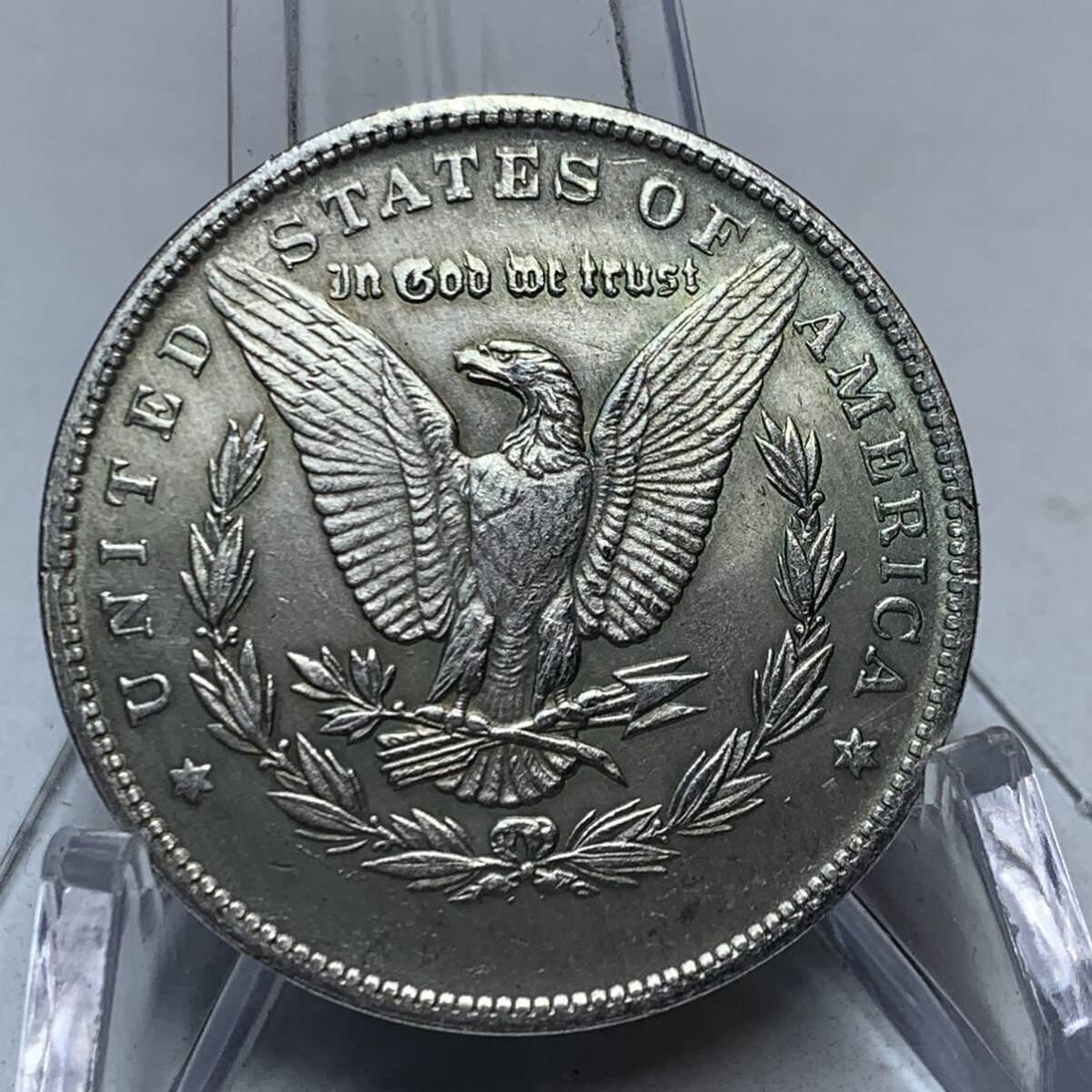 WX1479流浪幣 髑髏 ハロウィーン 天眼 鷹紋 外国硬貨 貿易銀 海外古銭 コレクションコイン 貨幣 重さ約21g_画像4