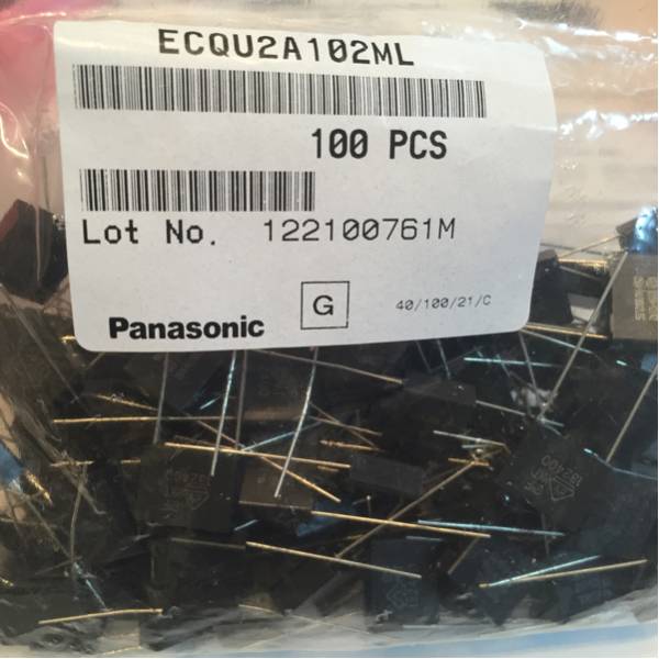 フィルムコンデンサ 1000pF AC用 電源雑音防止 100個 panasonic フィルムコンデンサ 1000pF AC用 電源雑音防止 100個 panasonic