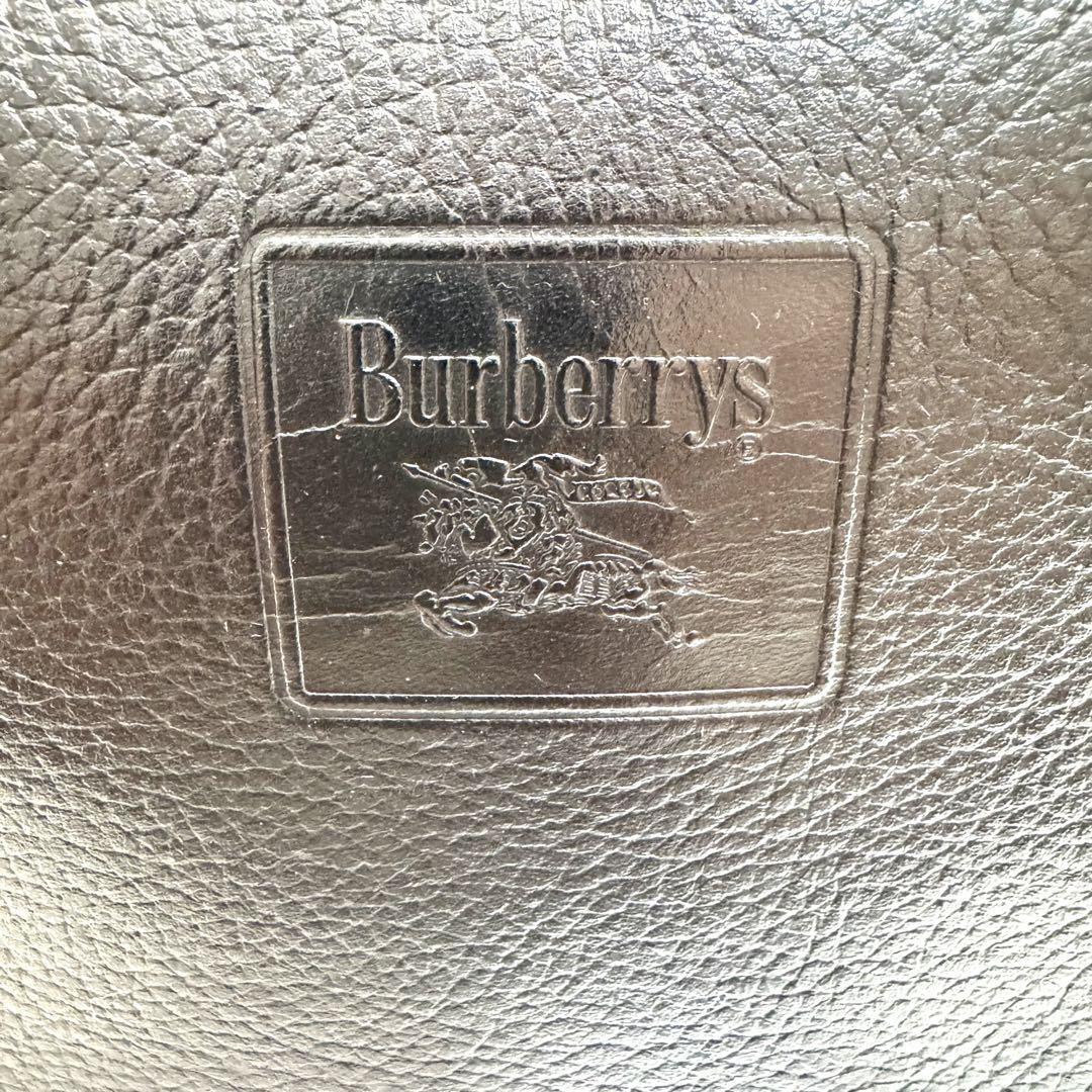 バーバリー Burberry ミニボストンバッグ ノバチェック シャドーホース ホースロゴ 黒 ブラック レザー シボ革 レディース メンズ_画像9