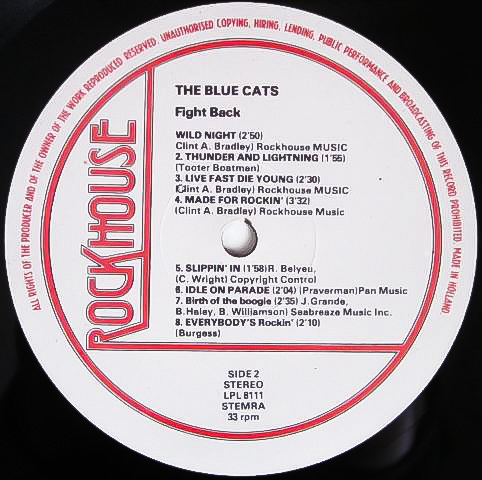良盤★ 廃盤 LP レコード ★ 初回盤 1st プレス 1983年 オリジナル盤 クラブヒット多数!!! ネオロカ 超名盤 BLUE CATS 80's ネオロカビリー_画像5