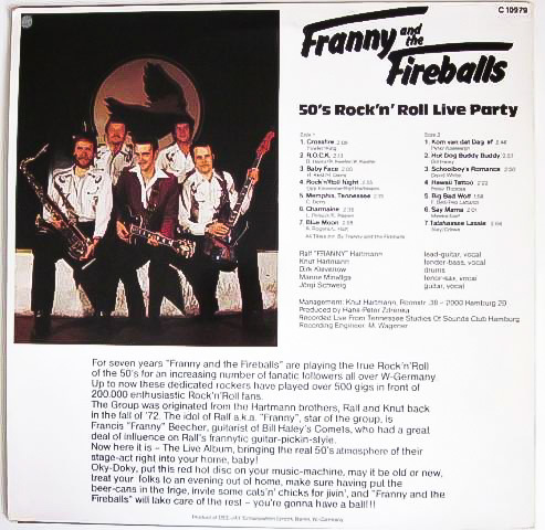 廃盤 LP レコード ★ ドイツ ポップ ジャイブ ★ 1979年 オリジナル盤 ★ Franny And The Fireballs ★ ネオロカ ネオロカビリー_画像2