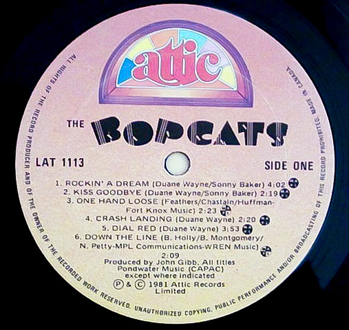 美盤 綺麗 ★ 廃盤 LP ★ 貴重盤 !!! 1981年 オリジナル盤 1st アルバム ★ 80's 初期 ネオロカ ★ The BOP CATS ★ カナダ ネオロカビリー_画像7