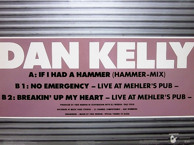 廃盤 12' レコード ★ 貴重なレア盤 ★ 内容最高!!!!! ドイツ ポップ ネオロカ !!! ★ DAN KELLY / If I Had A Hammer ★ ネオロカビリー_画像3