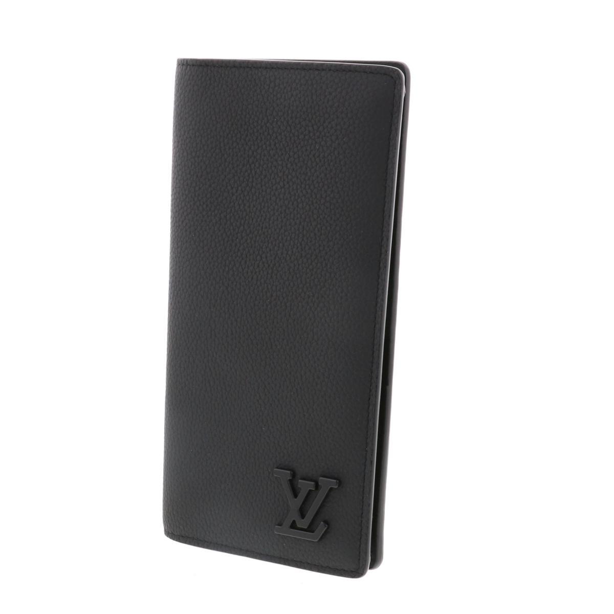 LOUIS VUITTON ルイヴィトン 財布 長財布(小銭入有) M69980 Black Leather ポルトフォイユ・ブラザ NM_画像2