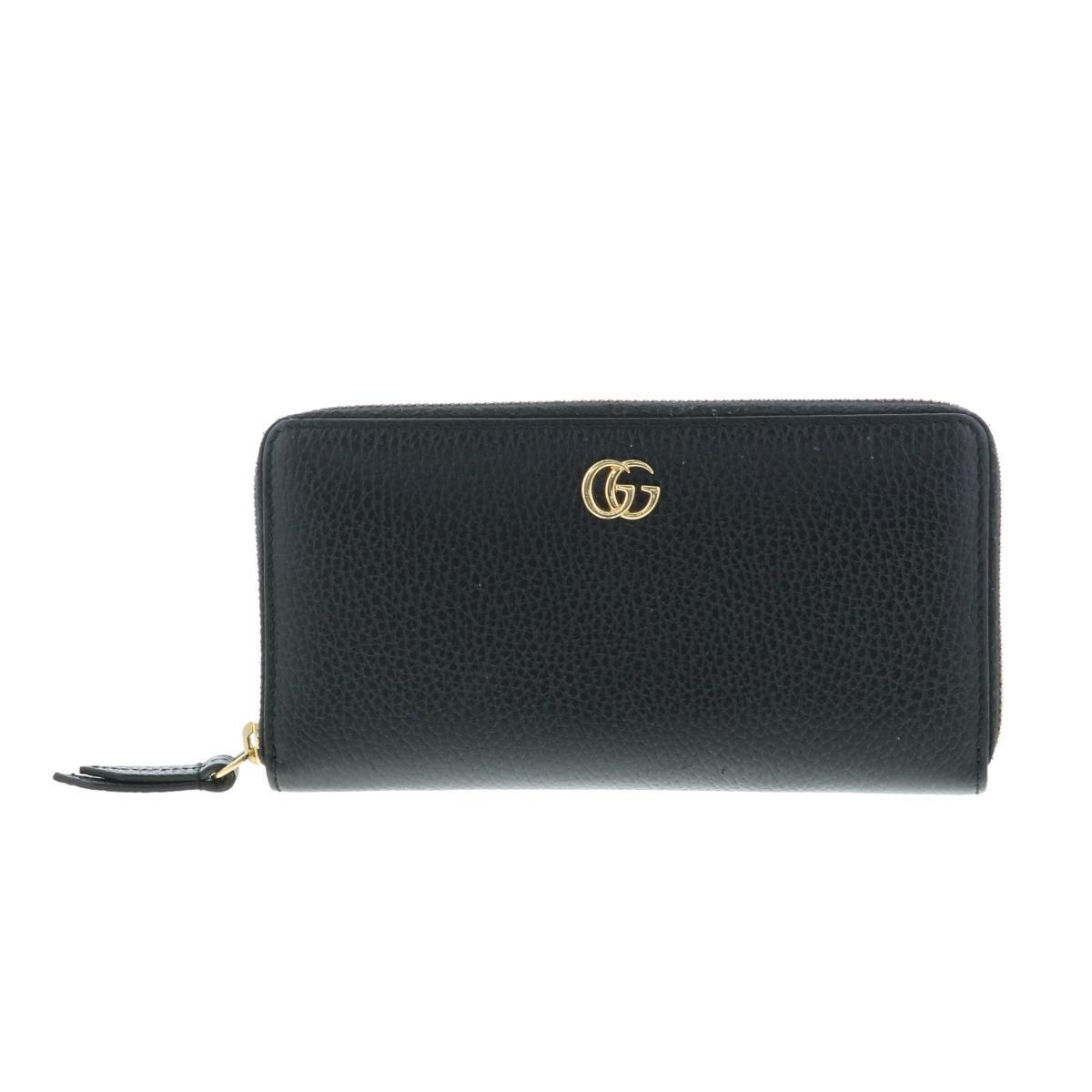 【限定価格6/1まで】GUCCI グッチ 財布 長財布(小銭入有) 456117 Black Leather レザージップアラウンドウォレット_画像1