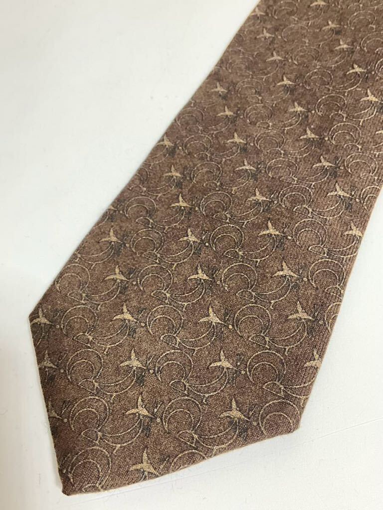  Ferragamo wool necktie dark brown series . pattern postage 185 jpy ( pursuit attaching ) brand necktie 
