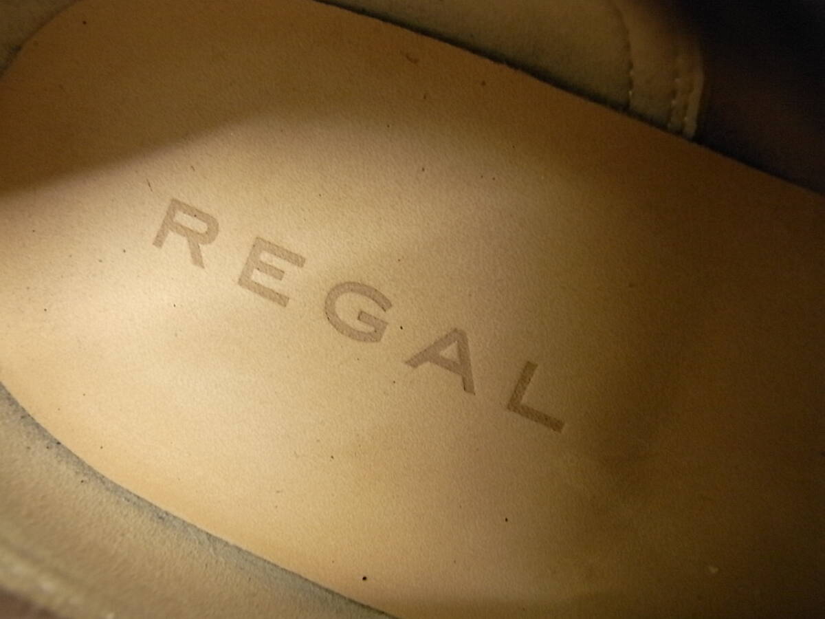 REGAL リーガル 紳士 メンズ 本革 牛革 チャッカブーツ ビジネスシューズ ダークブラウン 27 cm 美品の画像10