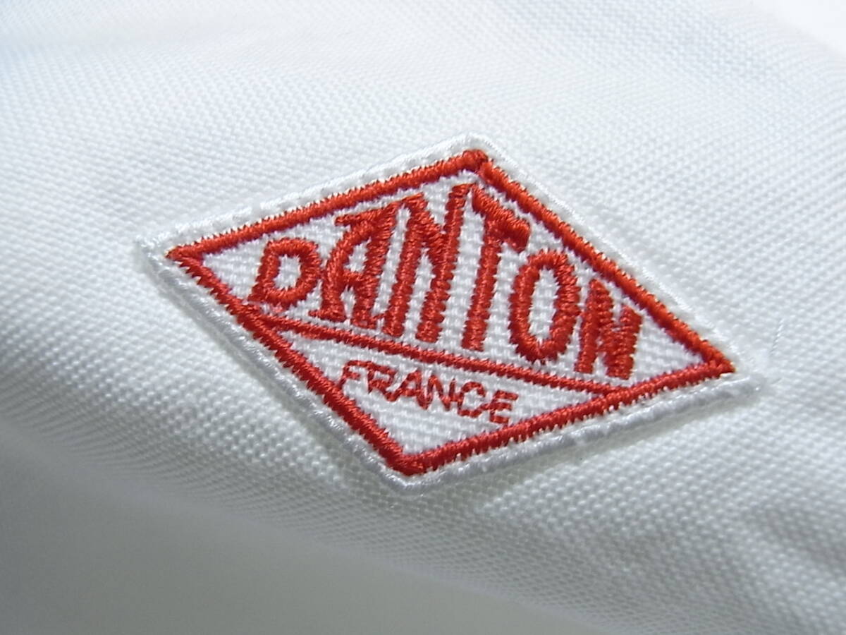  прекрасный товар DANTON Dan тонн круг воротник короткий рукав оскфорд тянуть over рубашка D карман женский 36 белый хлопок 100%