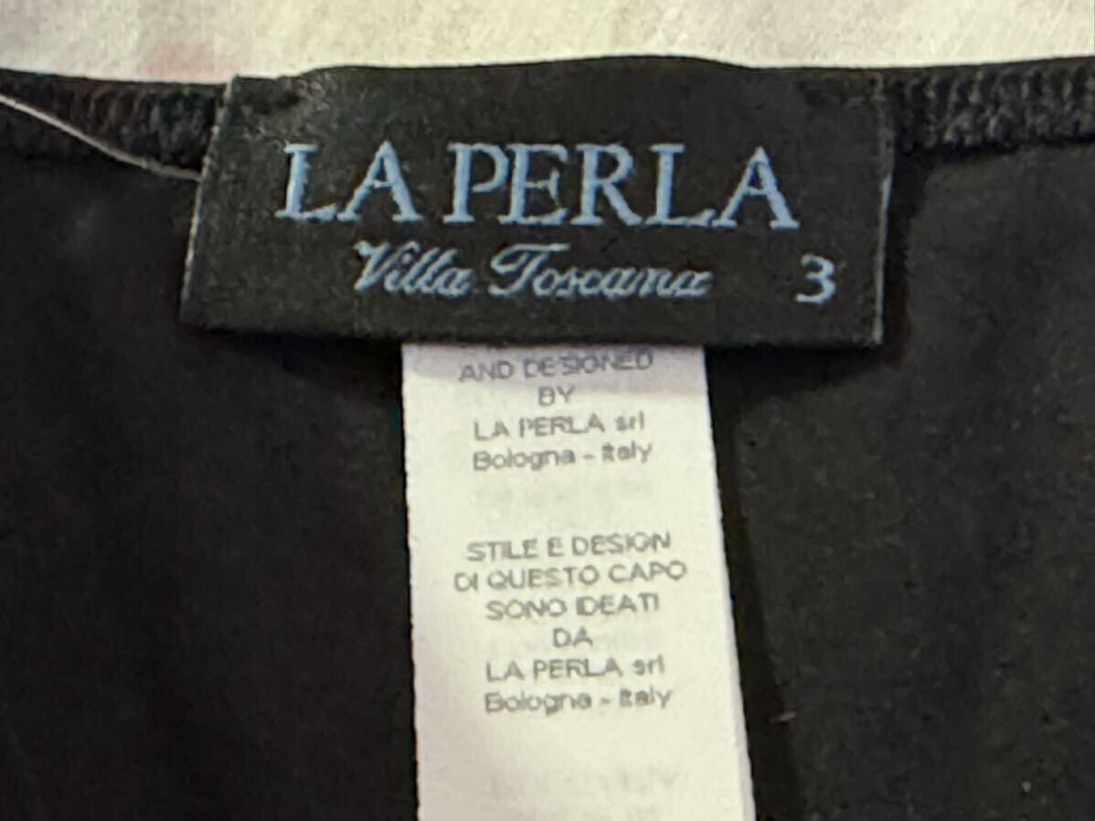 ラペルラ　ソング　サイズ３　Tバック　LA PERLA Villa Toscana 　Ｍ〜Ｌ　黒　透け感あり　EUR40　F42_画像3