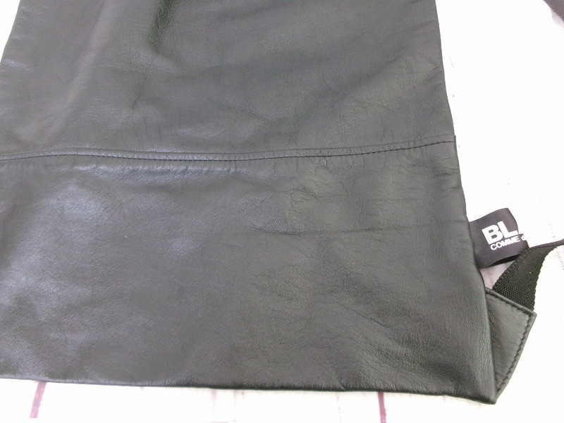 BLACK COMME des GARCONS ブラック コムデギャルソン カウレザーナップサック 鞄 ブラック 1T-K201_画像3