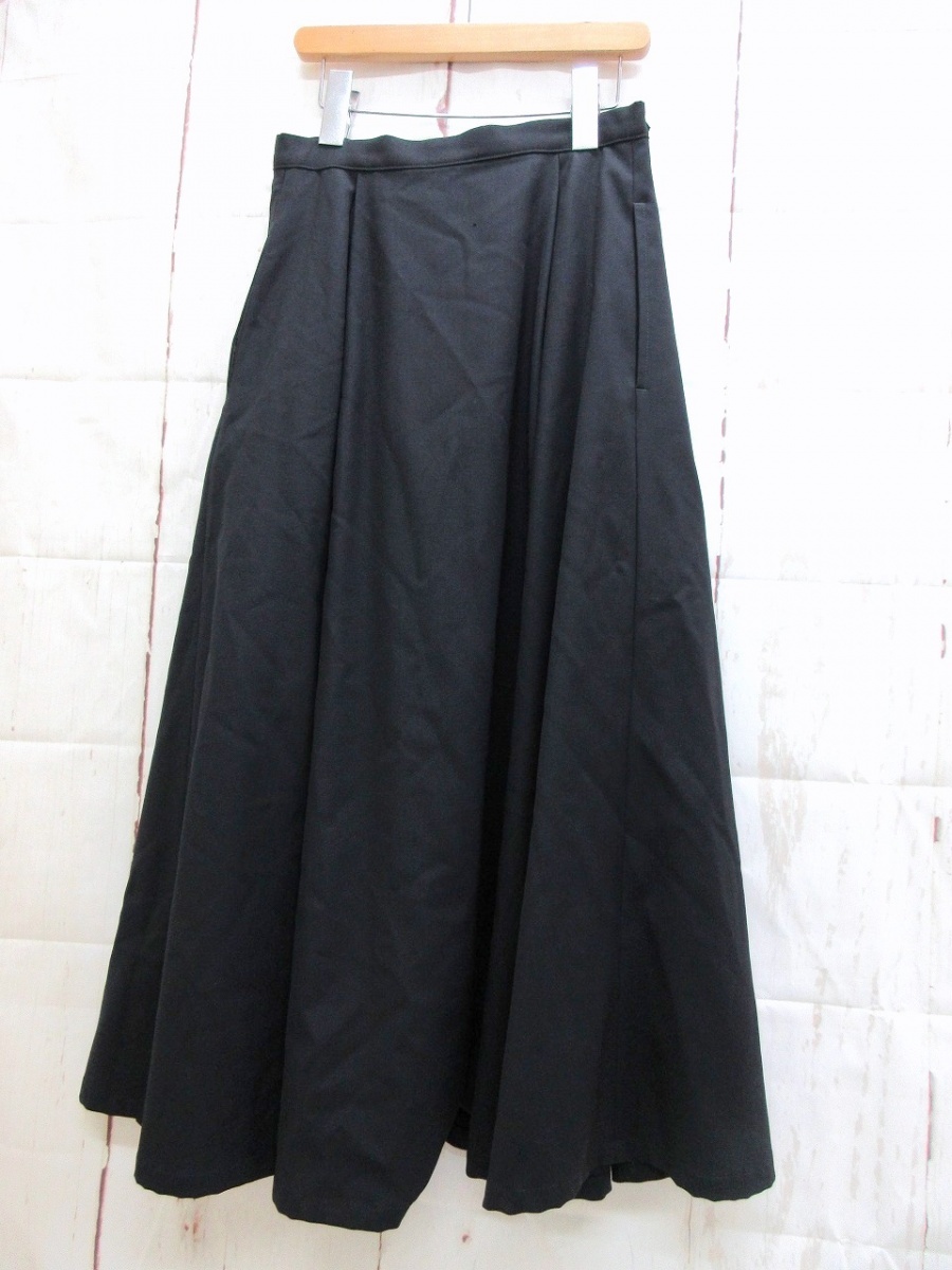 Y's ワイズ スカート YS-S21-197 ヨウジヤマモト ブラック 毛88% ナイロン12% Made in Japan_画像2