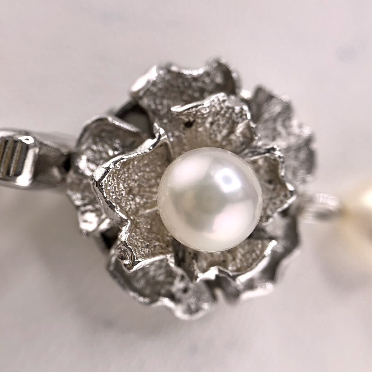 P04-0019☆ アコヤパールネックレス 6.5mm~7.0mm 59cm 39.6g ( アコヤ真珠 Pearl necklace SILVER )の画像4