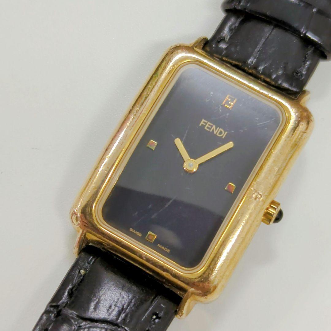 【正規品】フェンディ 500J レクタン QZ ブラック文字盤 メンズ 腕時計_画像1