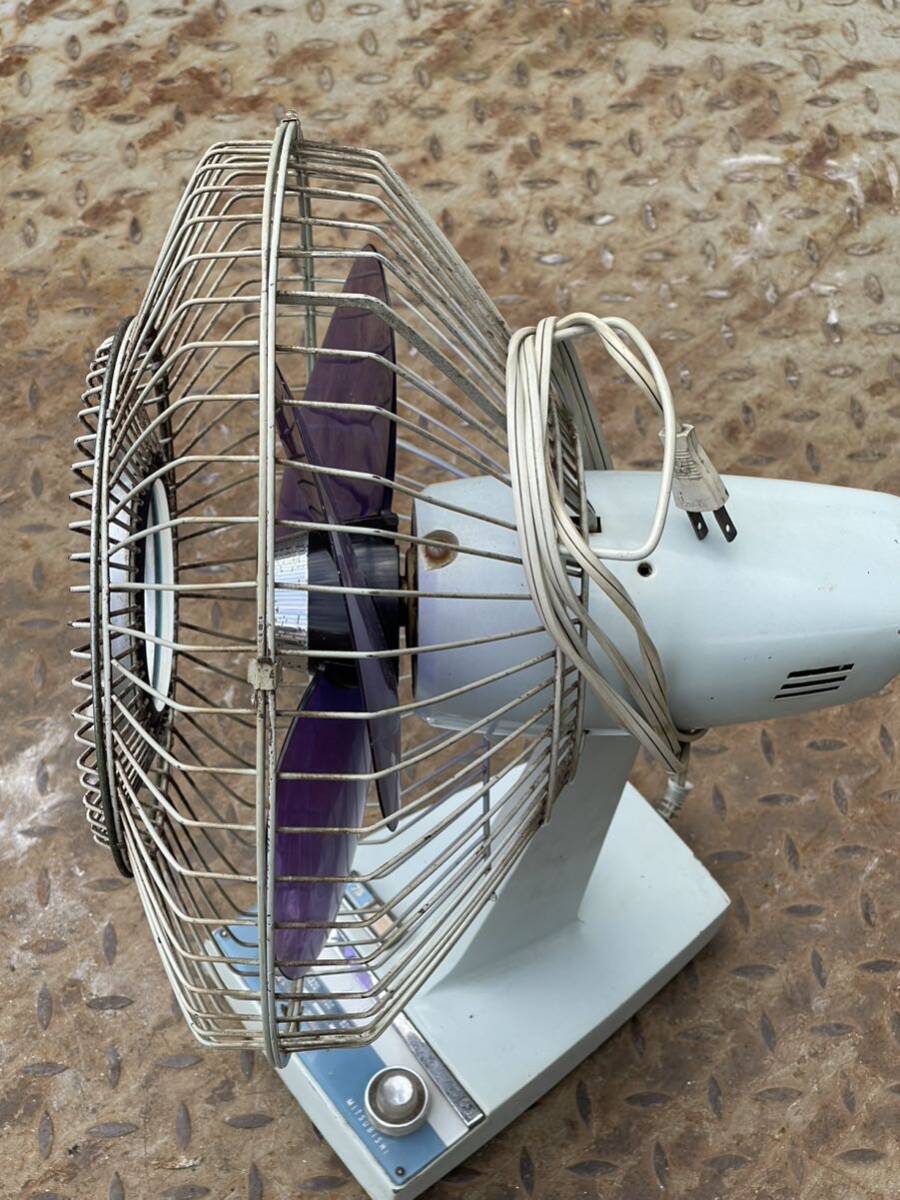 昭和レトロ 扇風機 A.C.ELECTRIC FAN D-30X アンティーク MITSUBISHI 三菱 通電&回転OK 現状品 の画像5