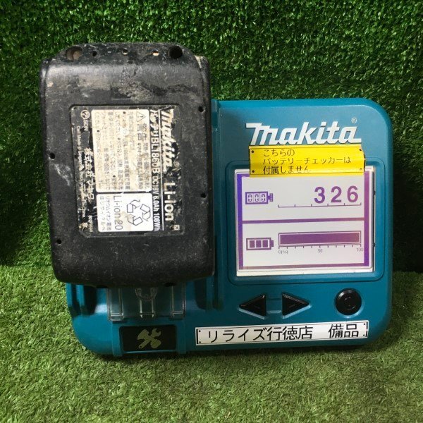 マキタ BL1860B バッテリー makita【中古】※充電回数326回/寿命-1です/残量ボタン破損しております/バッテリーチェッカーは付属しません_充電回数326回