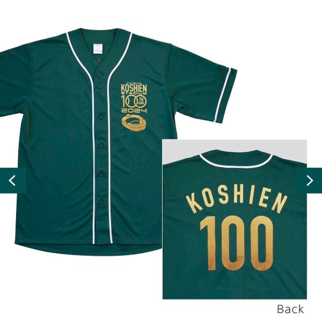 新品未開封　甲子園球場100周年　　　　　　　　　　ベースボールシャツ_画像1