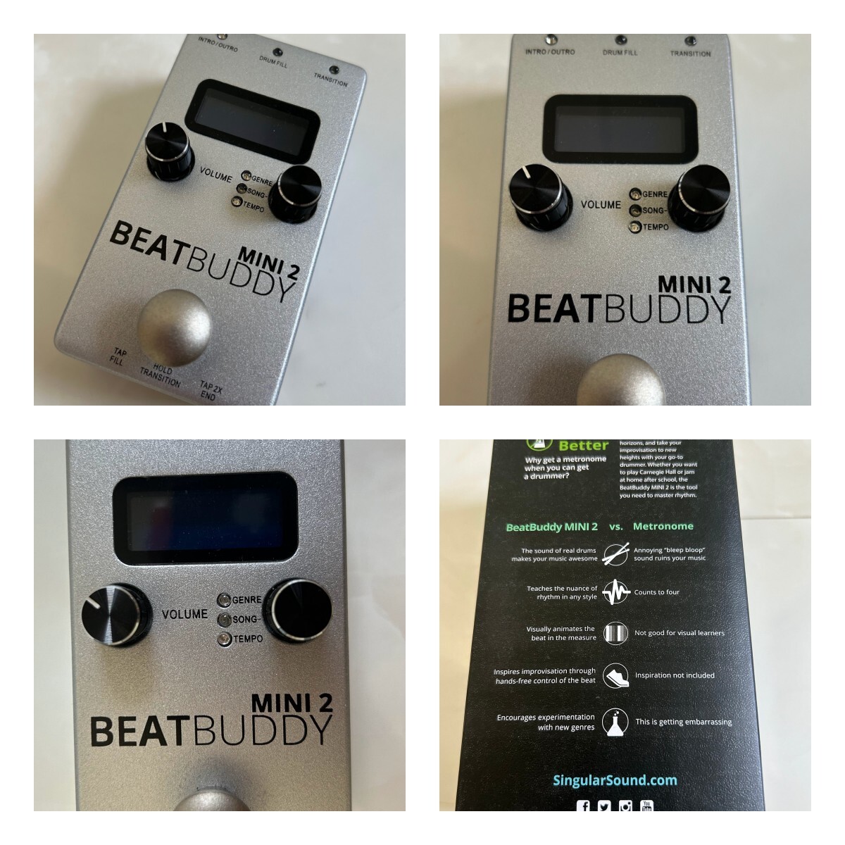 Singular Sound beatbuddy 2singla- sound beat bati ритм машина ( инструкция по эксплуатации *AC адаптор )[ прекрасный товар! домашнее животное, дым . нет ]