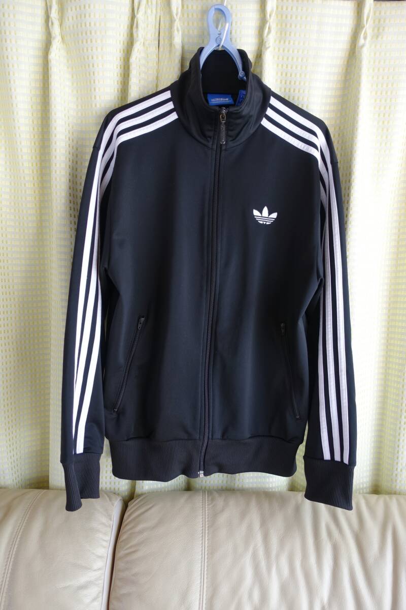 ★　adidas　アディダス　ジャケット・ジャージ上着　ブラック　サイズ L　中古品　★☆_画像1