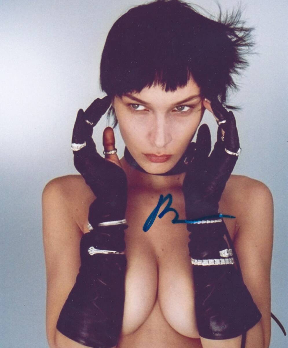 Bella Hadid* автограф автограф фотография * сертификат COA*0183