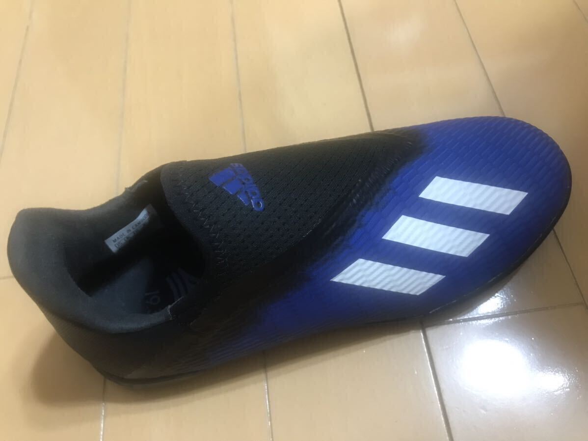 adidas トレシュー 新品未使用タグ付き 23.0 サッカー トレーニングシューズ アディダス 青 ジュニア スパイク ブルー_横