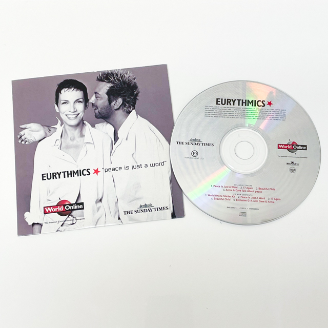 EURYTHMICS ユーリズミックス peace is just a word CD CD-ROM THE SUNDAY TIMES 英国 イギリス 国内 限定 非売品 特別 スペシャル 盤_画像3