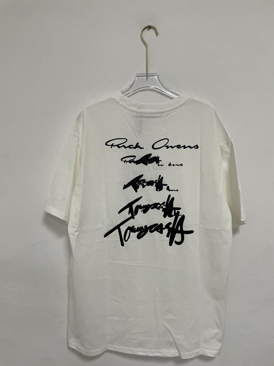 RICK Owens x Tommy Cash リックオウエンス Rick Owens TOMMY トミー Tシャツ カットソー 半袖 ロゴ 白 ホワイト 希少 中古 Lサイズの画像1