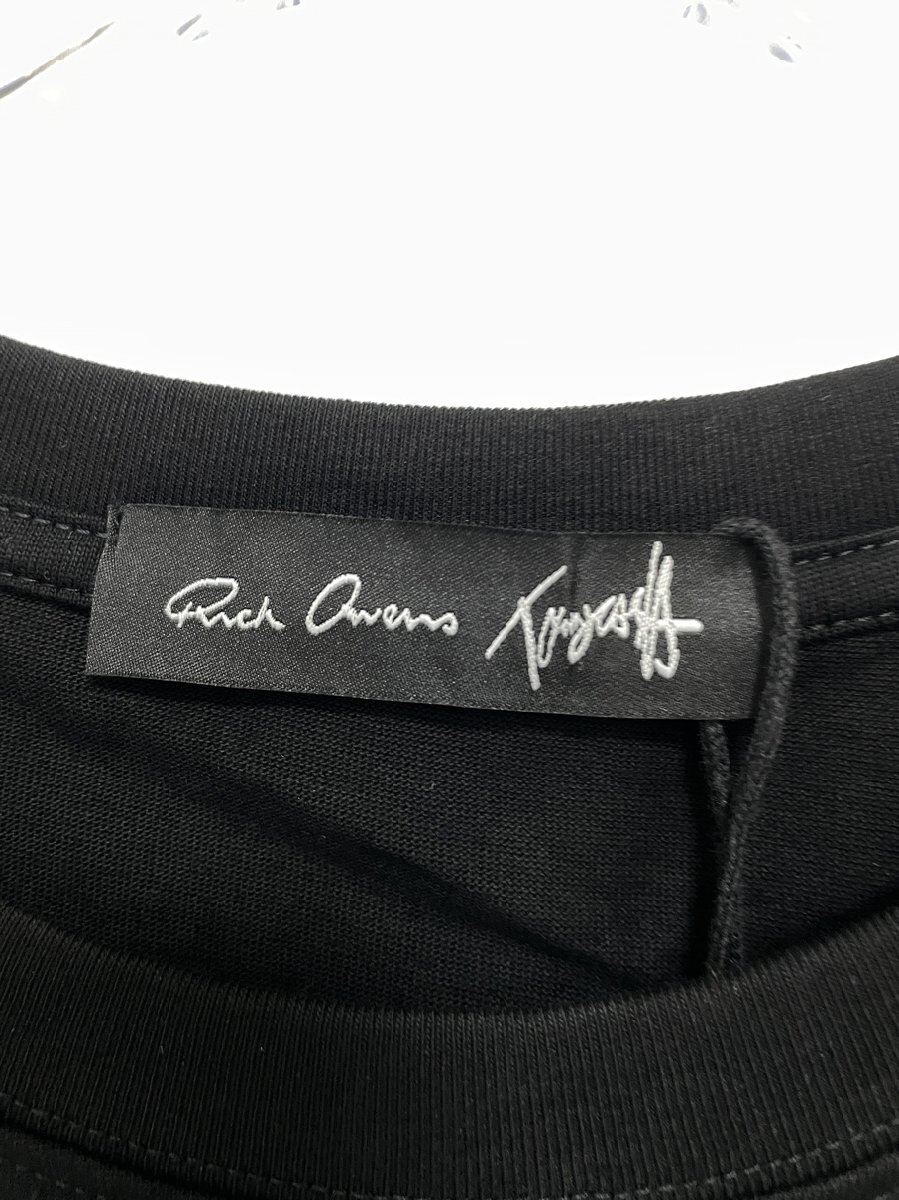 RICK Owens x Tommy Cash リックオウエンス Rick Owens TOMMY トミー Tシャツ カットソー 半袖 ロゴ ブラック 希少 中古 Lサイズの画像5