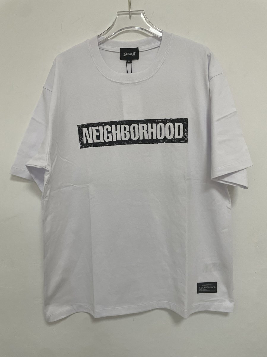 NEIGHBORHOOD x SCHOTT KOSTAS SEREMETIS ネイバーフッド ショット Tシャツ ロゴ ホワイト 希少 中古 Lサイズの画像2