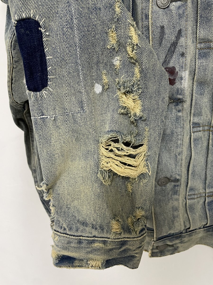 SAINT MICHAEL x BERBERJIN vintage denim jacket セントマイケル デニムジャケッ トアウター・ジャケット（メンズ）希少 中古 Mサイズの画像3