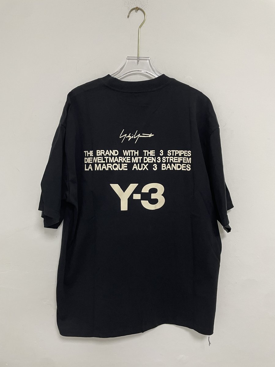 Yohji Yamamoto ヨウジヤマモト Y-3 半袖シャツ 半袖 ステキ ファッション 流行 ブラック 人気 中古 Ｍ JN 1の画像1