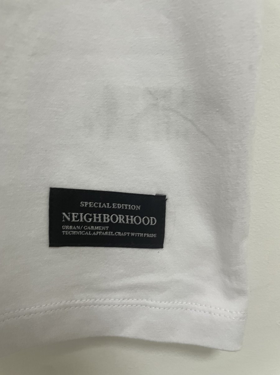 NEIGHBORHOOD x SCHOTT KOSTAS SEREMETIS ネイバーフッド ショット Tシャツ ロゴ ホワイト 希少 中古 Lサイズ_画像5