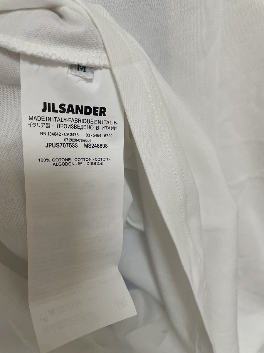 JIL SANDER ジルサンダーロゴ Tシャツ 半袖 クルーネック トップス 中古 希少 ベッジュ 人気 Mサイズ_画像7