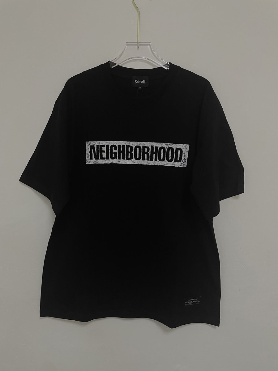 NEIGHBORHOOD x SCHOTT KOSTAS SEREMETIS ネイバーフッド ショット Tシャツ ロゴ ブラック 希少 中古 Mサイズ_画像2