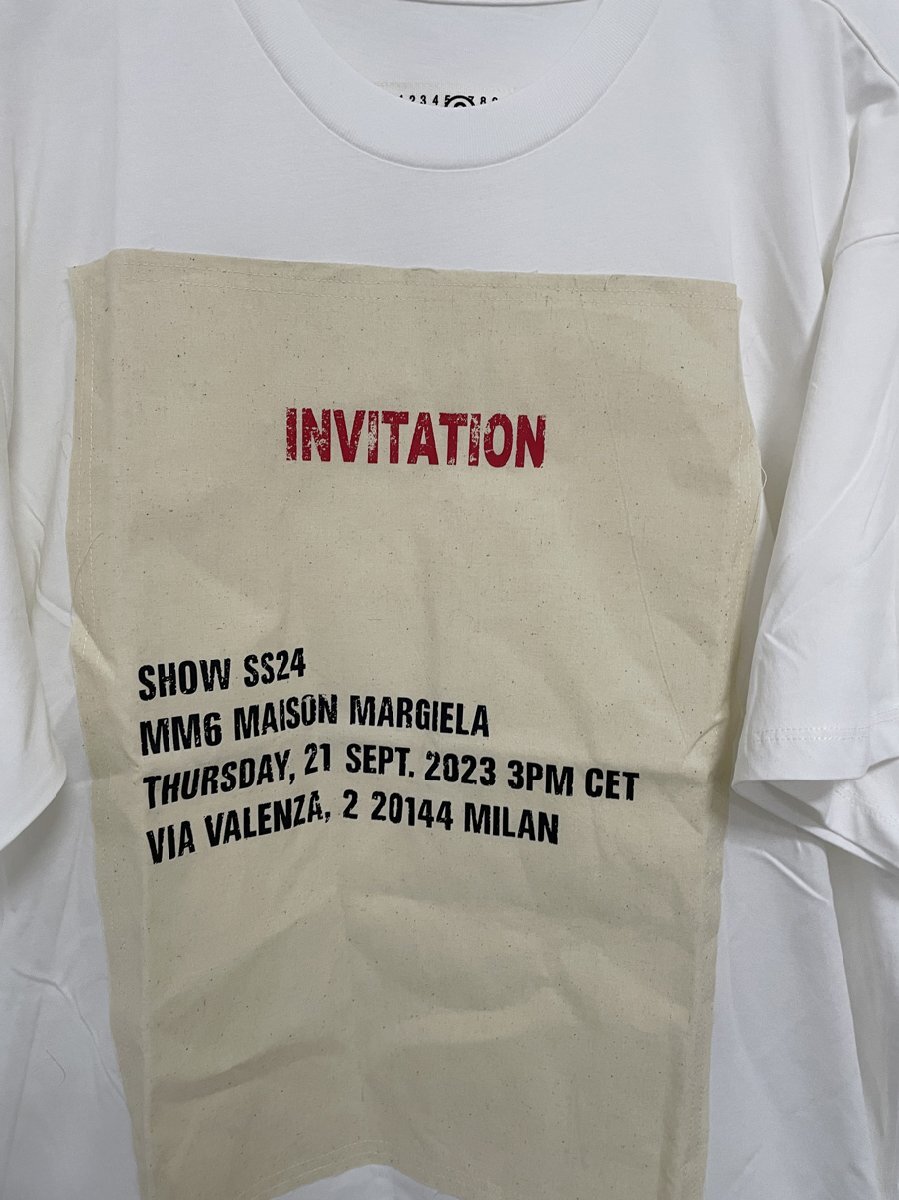 MAISON MARGIELA メゾンマルジェラ Im6 Maison Margiela Invitation Print T Shirt With シャツ 希少 中古 Mサイズ_画像3