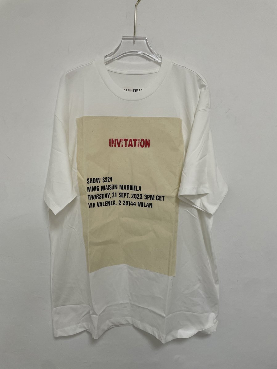 MAISON MARGIELA メゾンマルジェラ Im6 Maison Margiela Invitation Print T Shirt With シャツ 希少 中古 Mサイズ_画像1