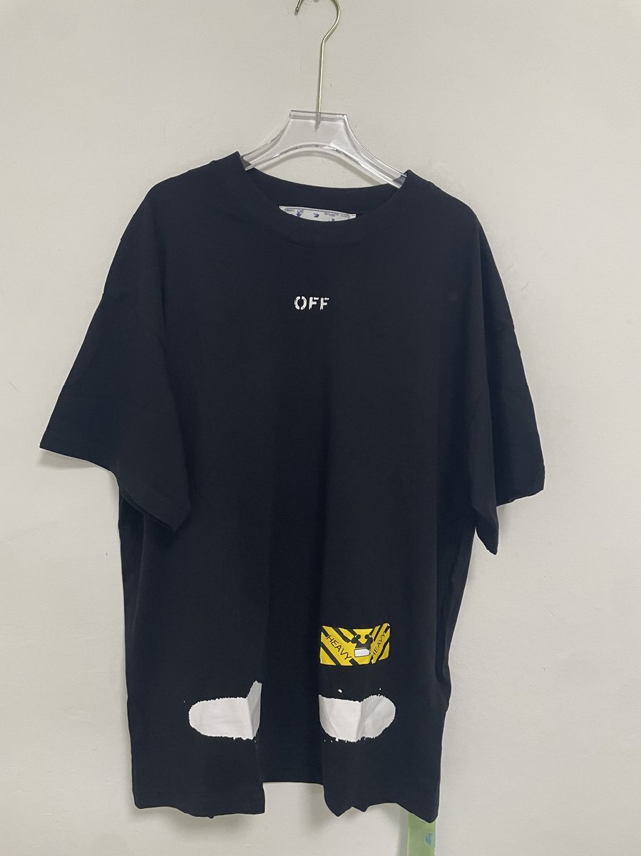 OFF WHITE オフホワイトSPLAY PAINT S/S TEETシャツ黒 希少 中古 Mサイズ_画像3