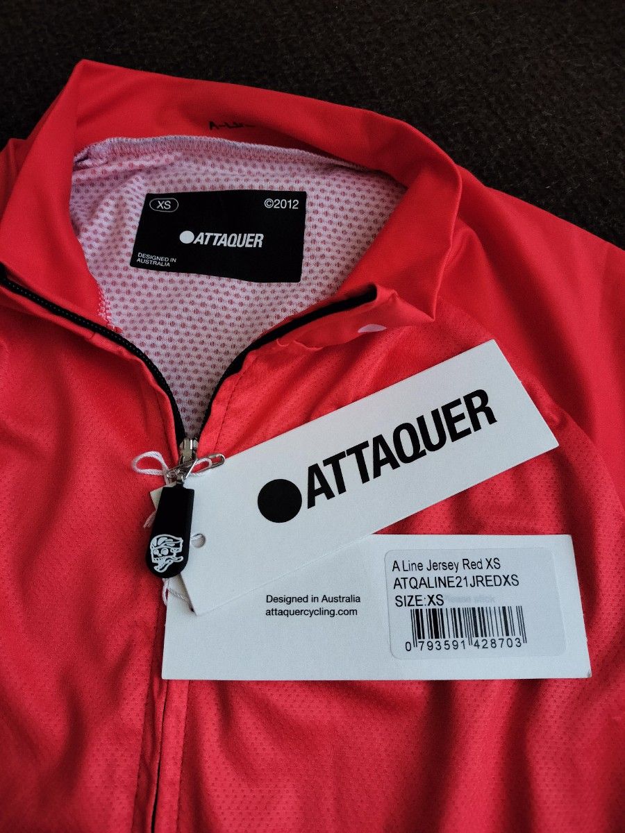 ATTAQUER A-Line Jersey Red 未使用 XS サイクルジャージ