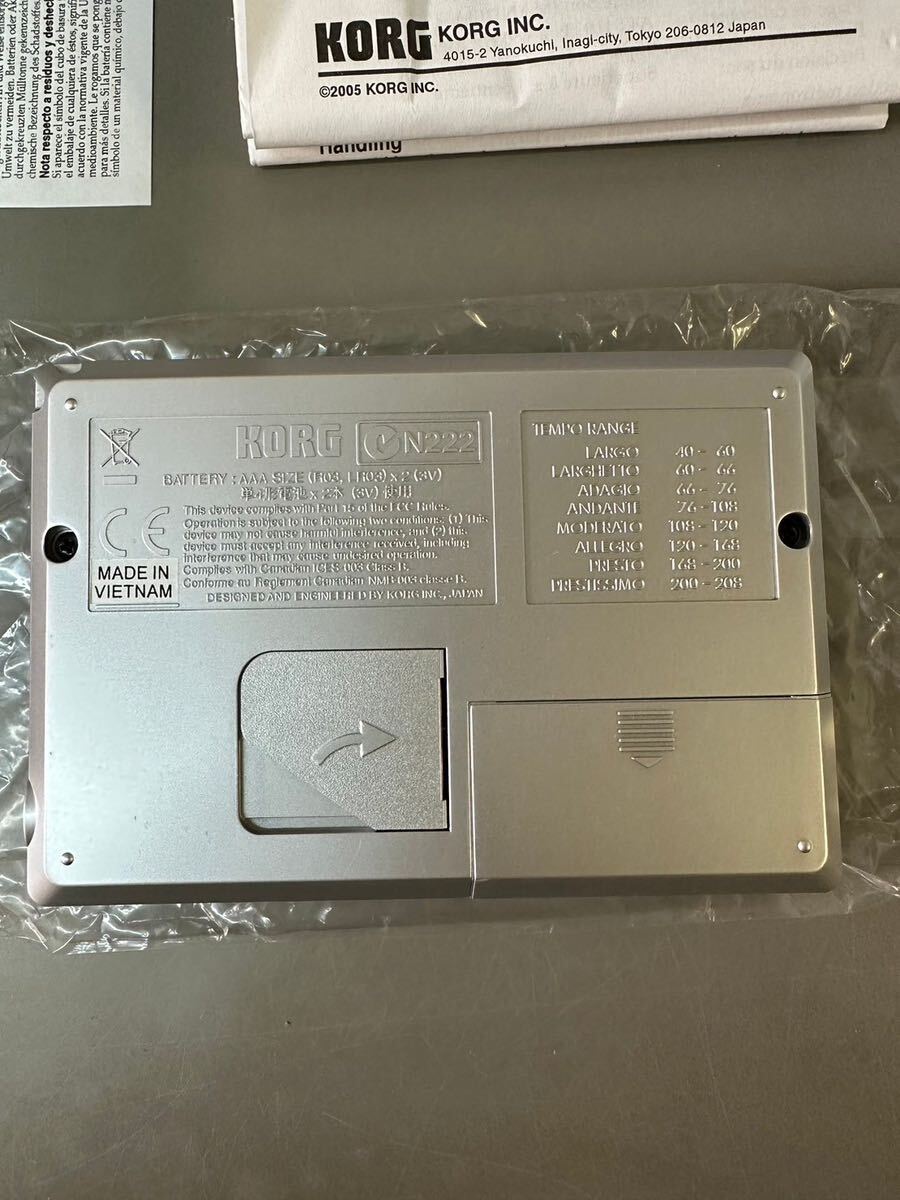 5M38 unused KORG Korg tuner metronome same time use possibility TM-40 silver 