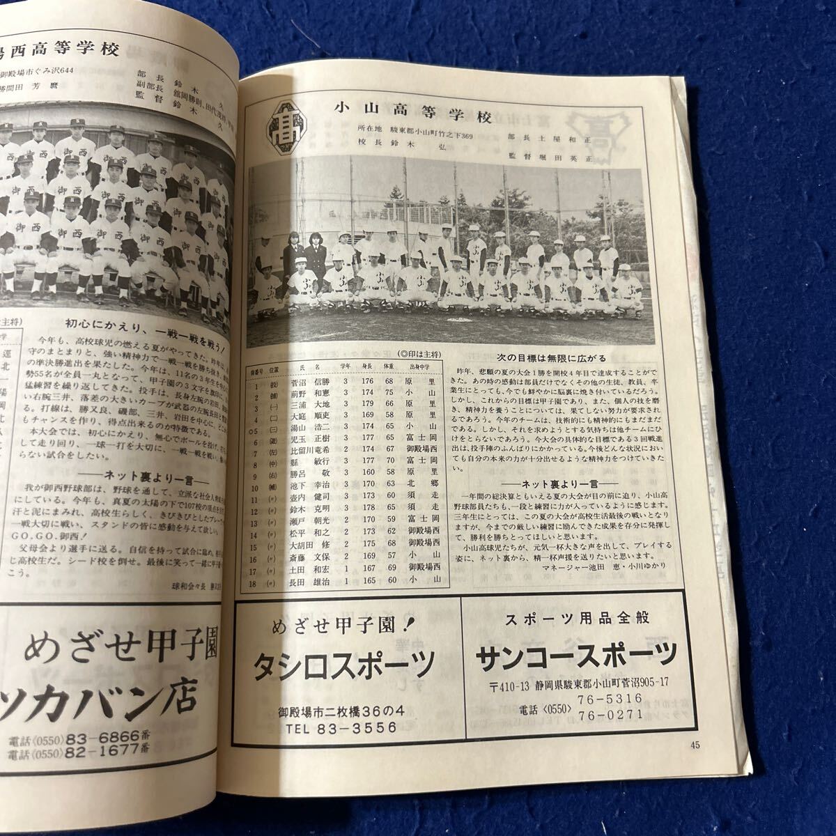 第71回全国高等学校野球選手権静岡大会◆1989年7月15日発行◆パンフレット◆甲子園◆半券つき◆スポーツ_画像7