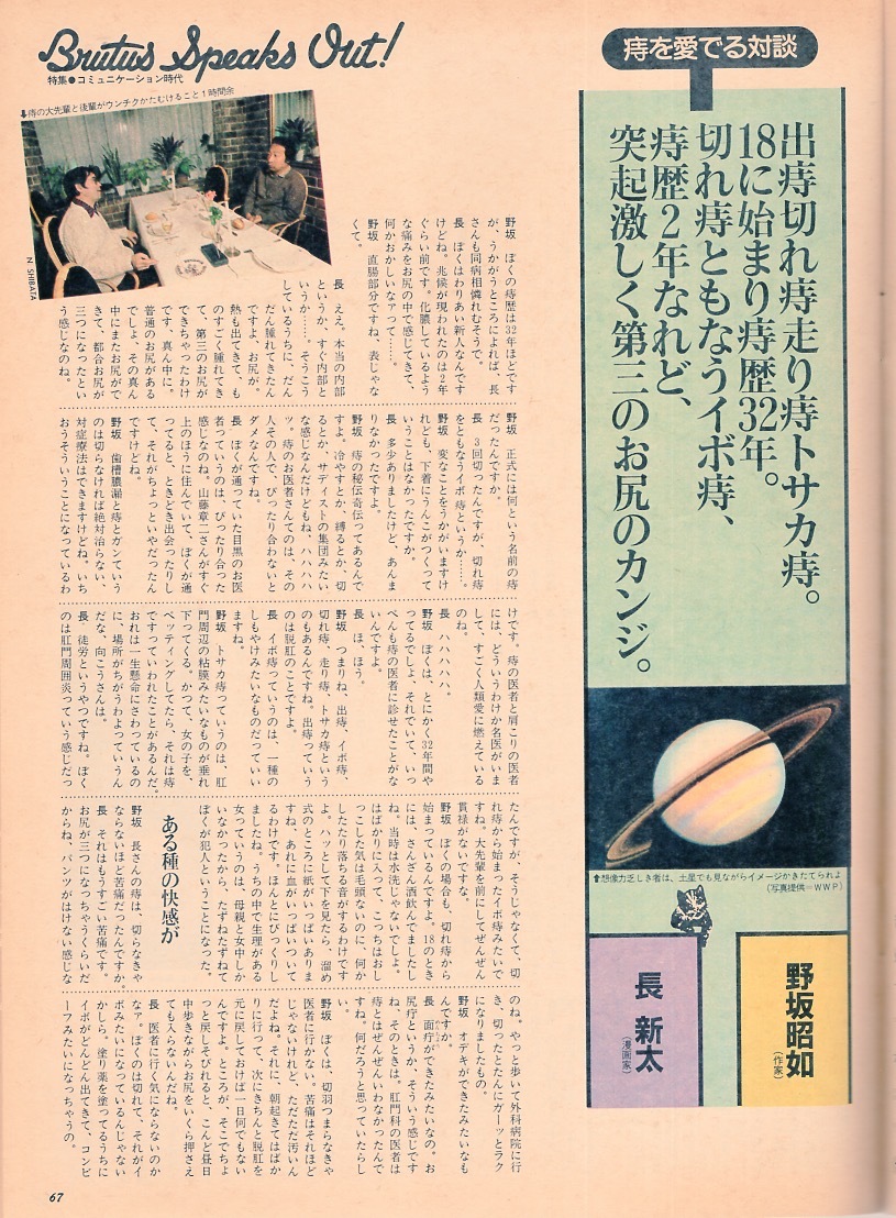 雑誌BRUTUS/ブルータス NO,13(1981.2/15)★対談特集〜コミュニケーション時代★横尾忠則×内田裕也/原田芳雄×糸井重里/タモリ×黒鉄ヒロシ_画像6